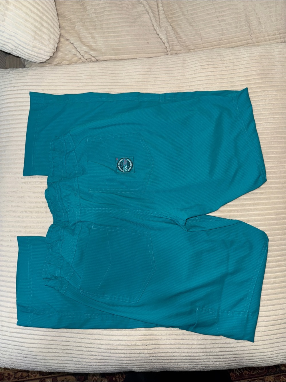 Womens teal Koi lite scrub pants